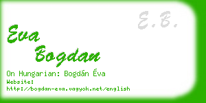 eva bogdan business card